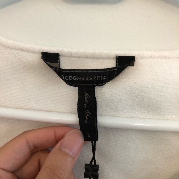 BCBG MaxAzria Maressa Thick White Crop Top - Picture 3 of 6